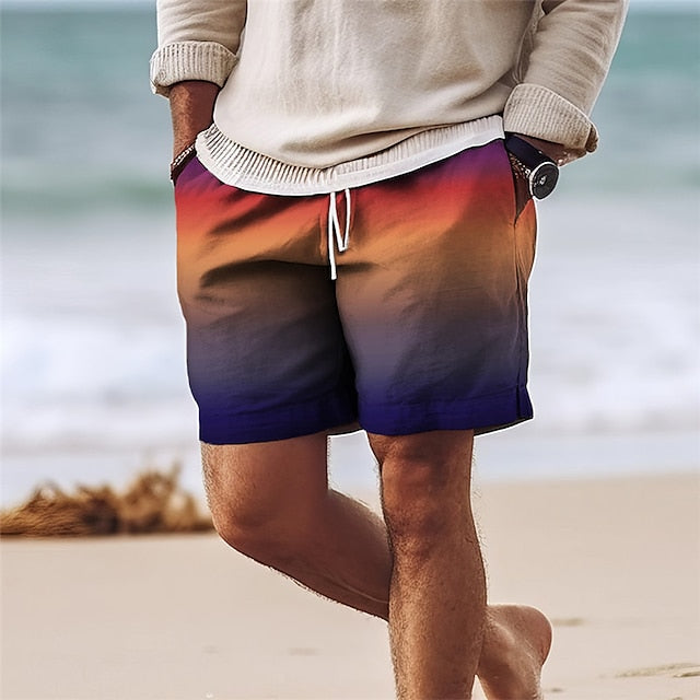 Herenzwemshort met kleurverloop, sneldrogend en comfortabel