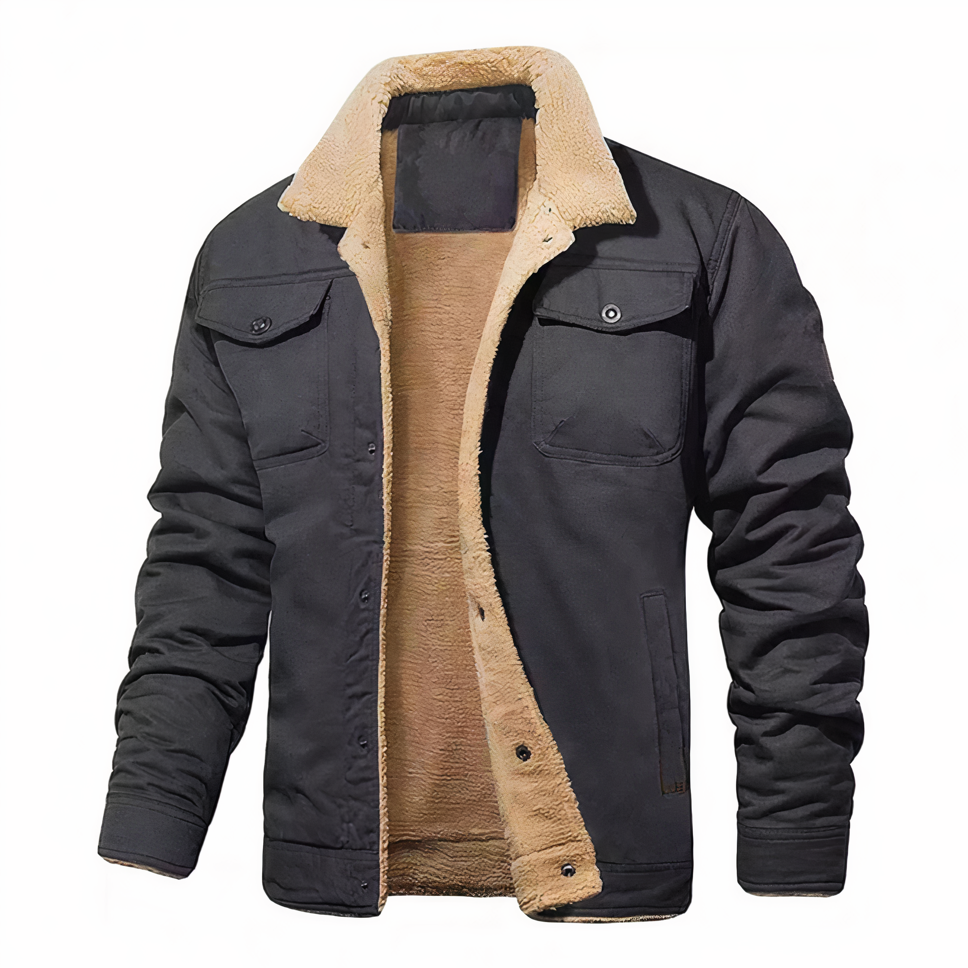 Günter - Stylische Winter-Bomberjacke Dunkelgrau / S