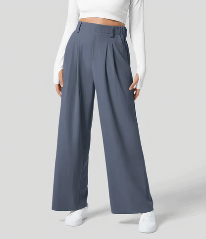 Georgia - Lose Hose Mit Hoher Taille Blau / Xs