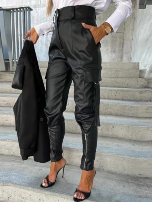 Stijlvolle leren broek -Gillian