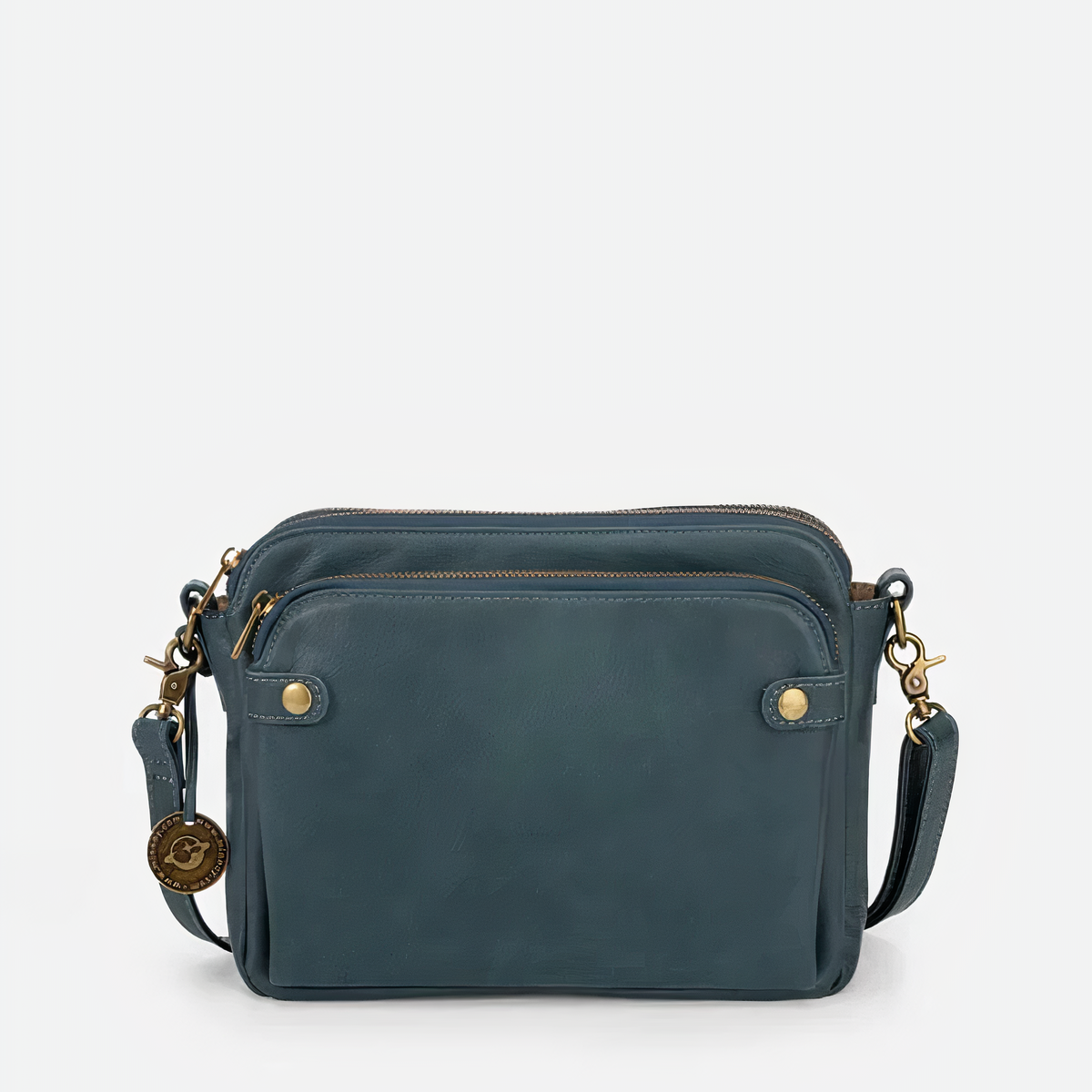 Drielaagse leren crossbodytas - Laila