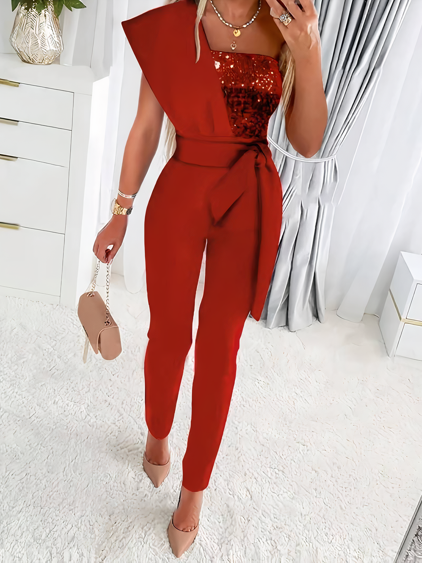 Bodycon jumpsuit met glitter - Monroe