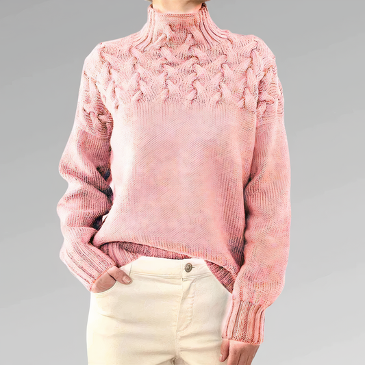 Chloe - Strickpullover Mit Zopfmuster Rosa / S