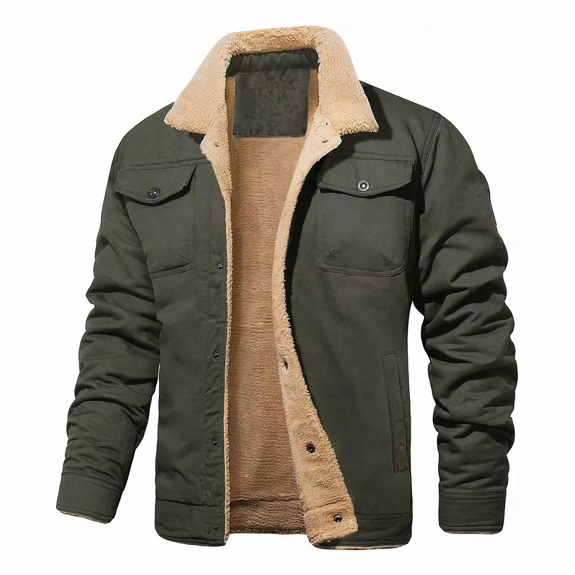 Günter - Stylische Winter-Bomberjacke Grün / S