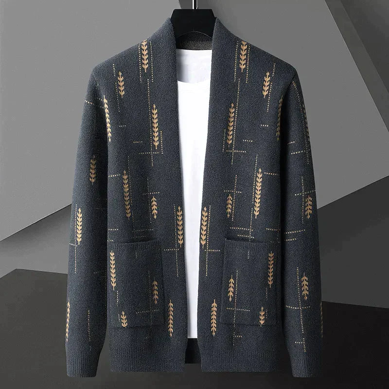 Erfenis Jacquard-Strickjacke - Reid