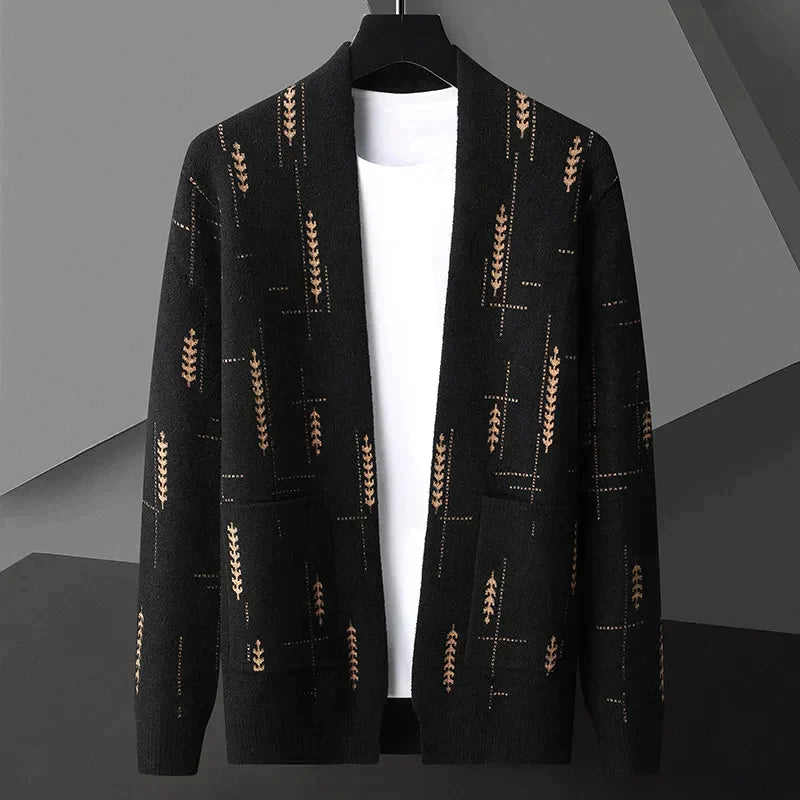 Erfenis Jacquard-Strickjacke - Reid